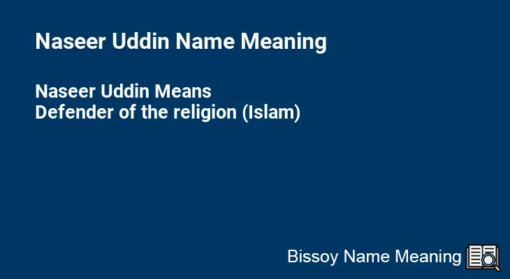 Naseer Uddin Name Meaning